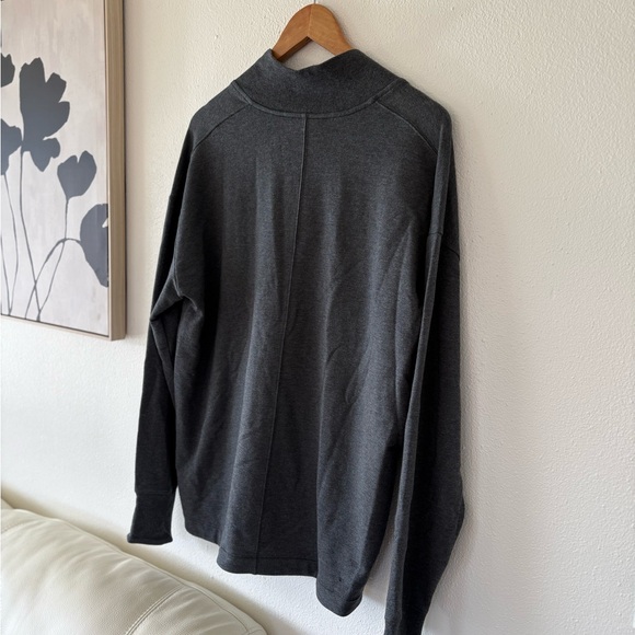 Athleta Charcoal Gray Long Sleeve Sweatshirt - Picture 6 of 7